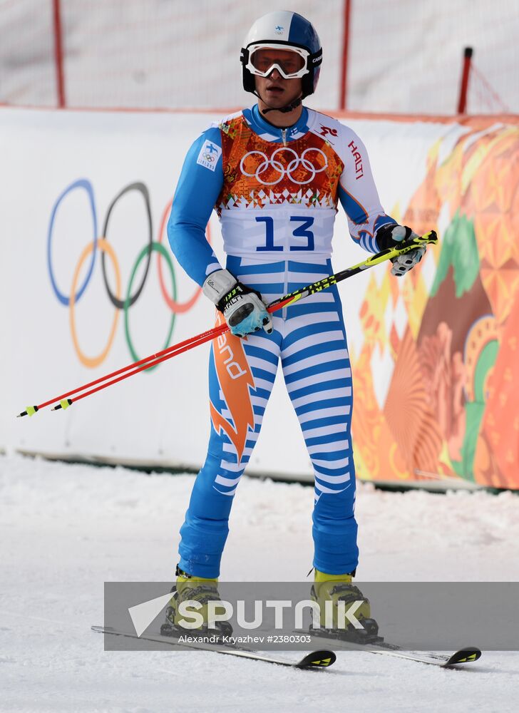 2014 Winter Olympics. Alpine skiing. Men. Giant slalom