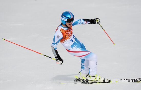 2014 Winter Olympics. Alpine skiing. Men. Giant slalom