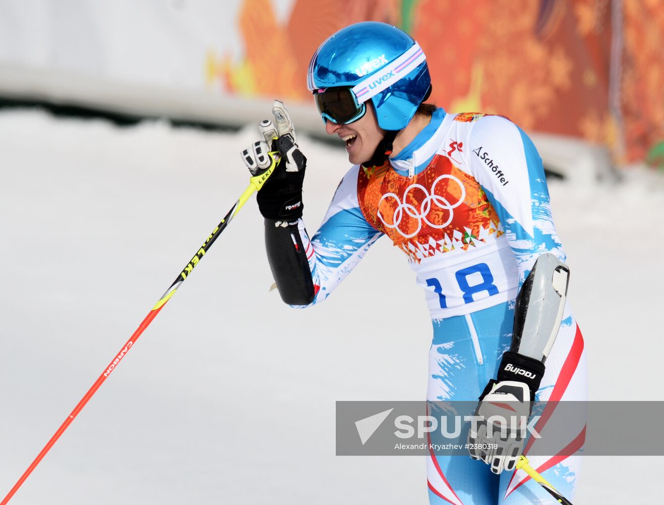 2014 Winter Olympics. Alpine skiing. Men. Giant slalom