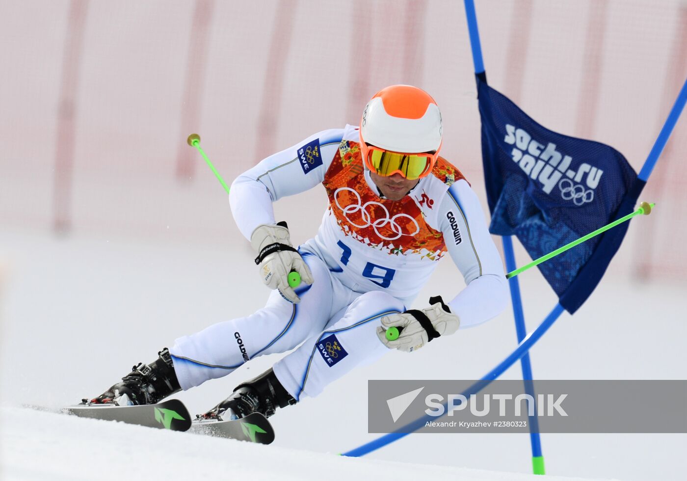2014 Winter Olympics. Alpine skiing. Men. Giant slalom