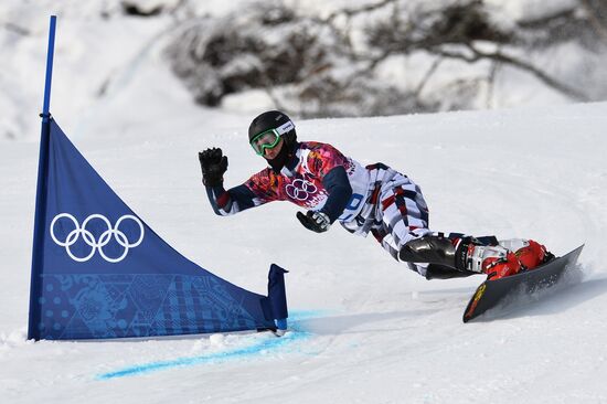 2014 Winter Olympics. Snowboarding. Men. Parallel giant slalom