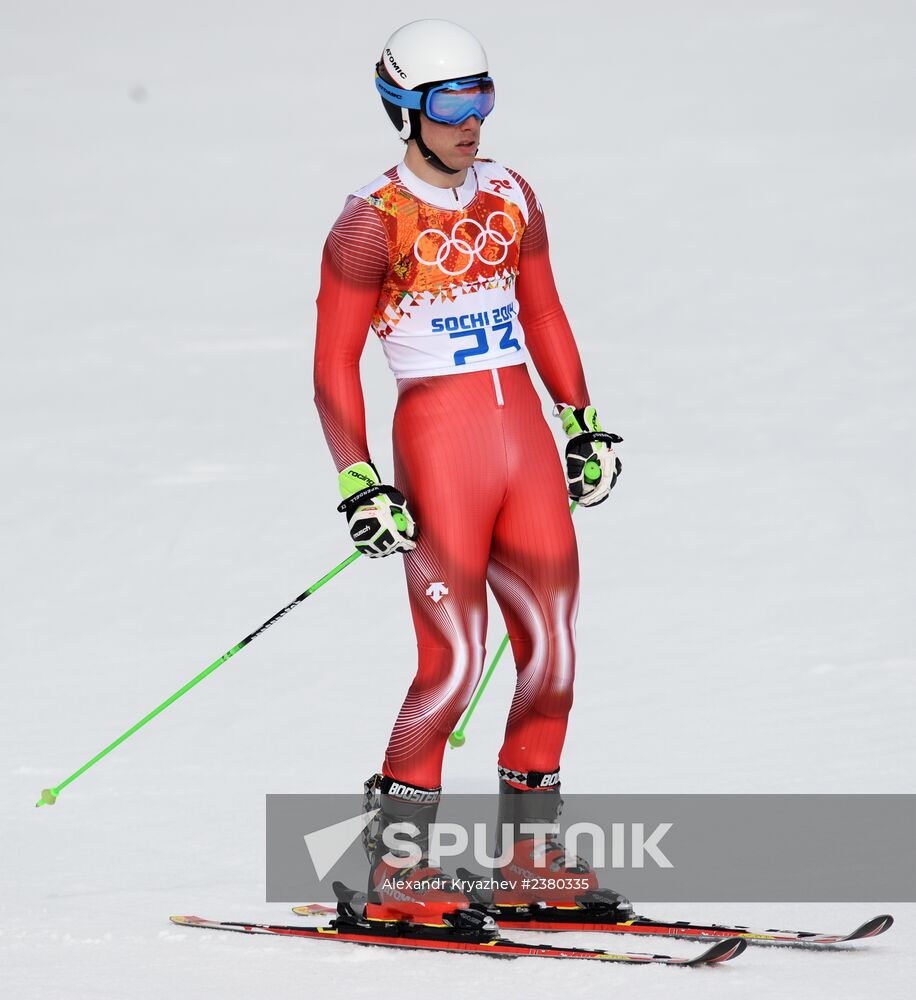 2014 Winter Olympics. Alpine skiing. Men. Giant slalom