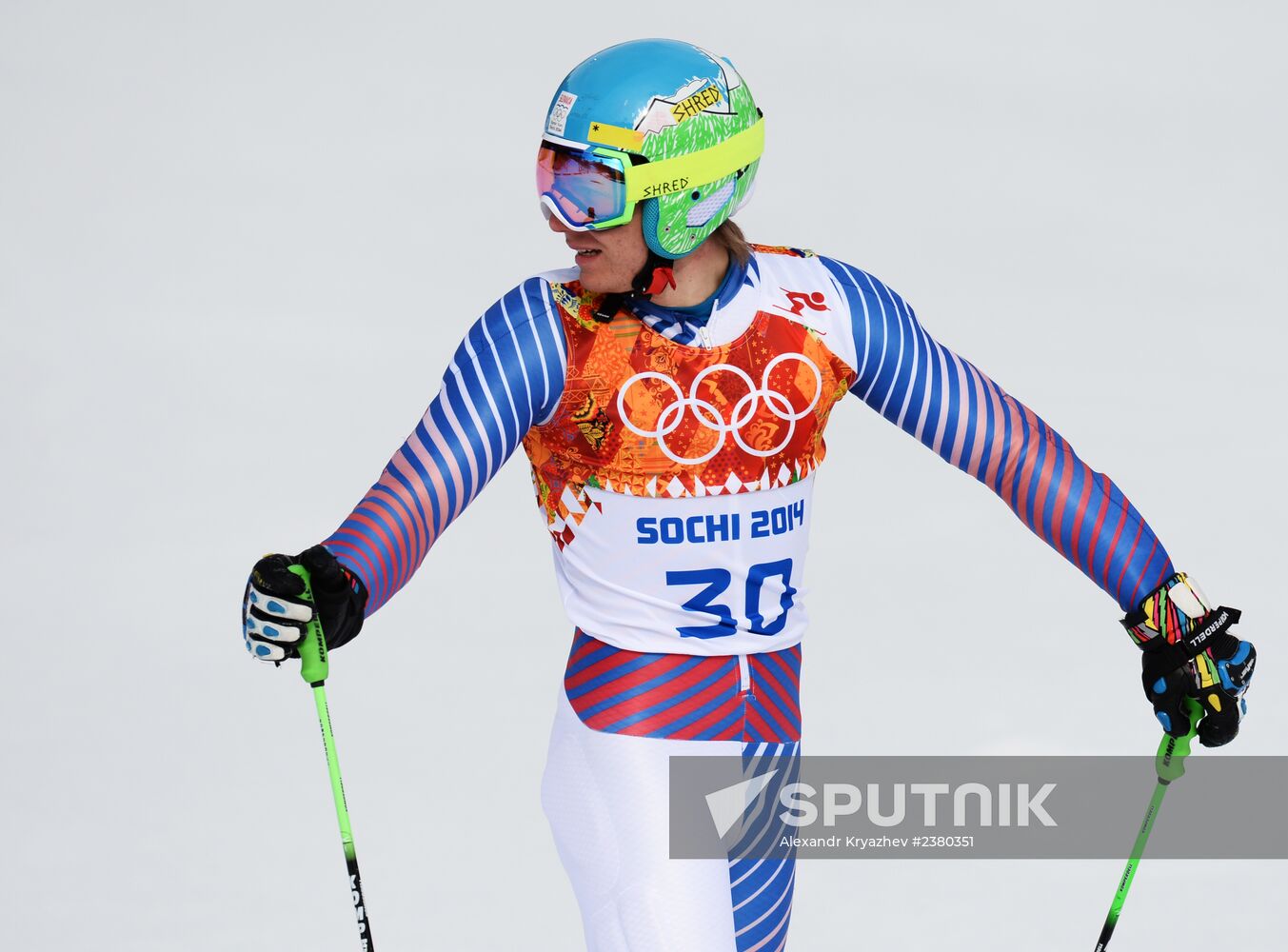 2014 Winter Olympics. Alpine skiing. Men. Giant slalom