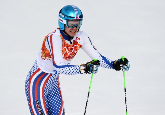 2014 Winter Olympics. Alpine skiing. Men. Giant slalom