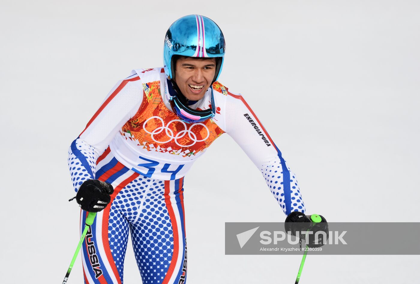 2014 Winter Olympics. Alpine skiing. Men. Giant slalom