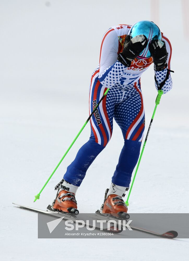 2014 Winter Olympics. Alpine skiing. Men. Giant slalom