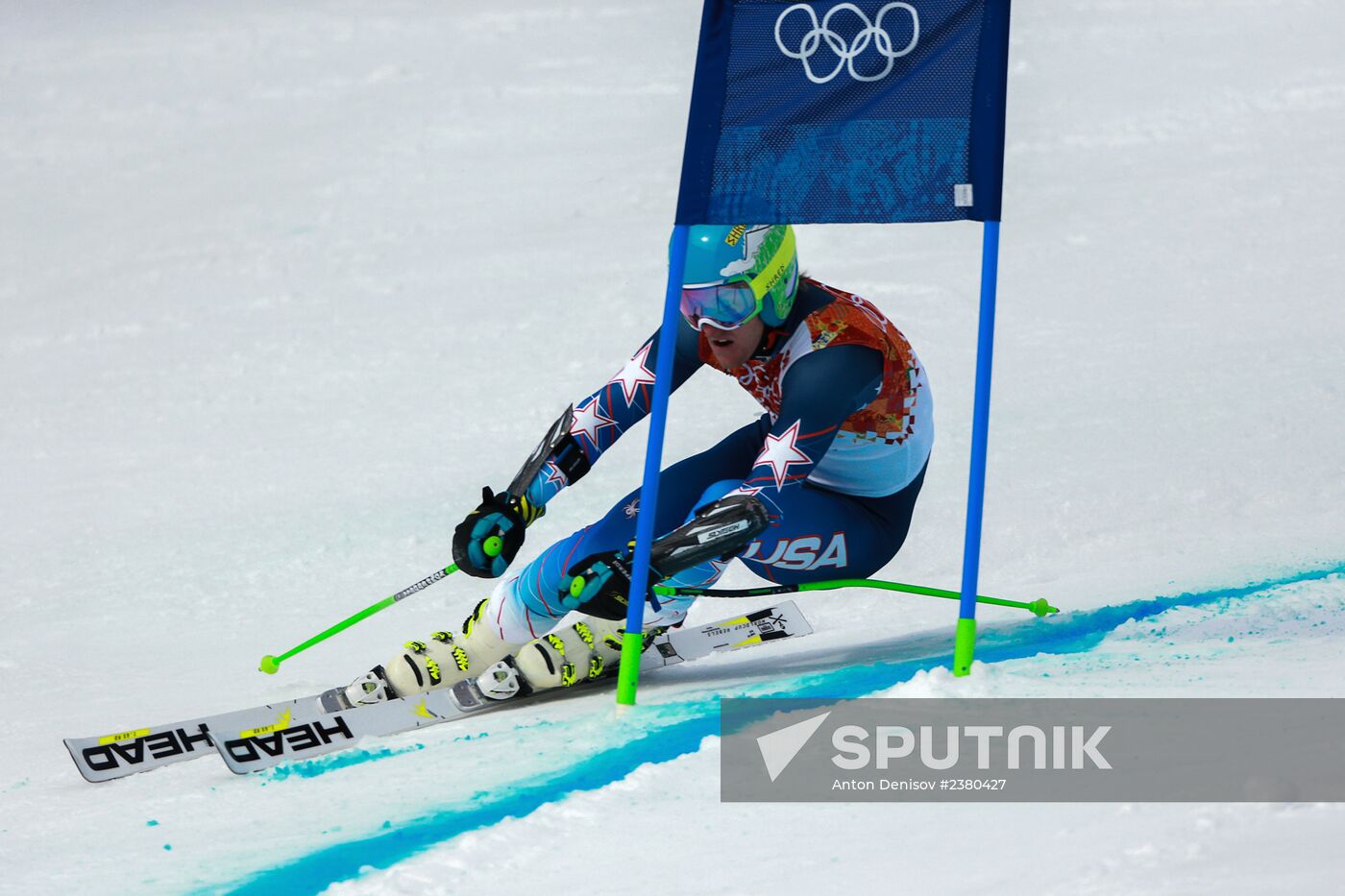 2014 Winter Olympics. Alpine skiing. Men. Giant slalom