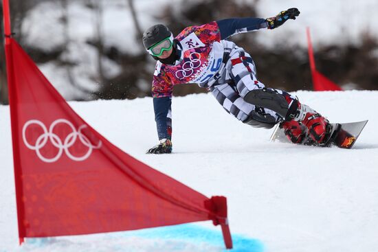 2014 Winter Olympics. Snowboarding. Men. Parallel giant slalom