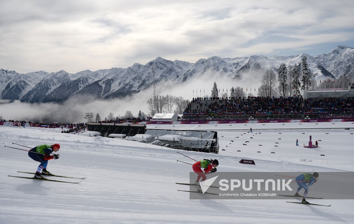 2014 Winter Olympics. Cross-country skiing. Women. Team sprint