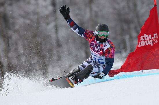 2014 Winter Olympics. Snowboarding. Men. Parallel giant slalom