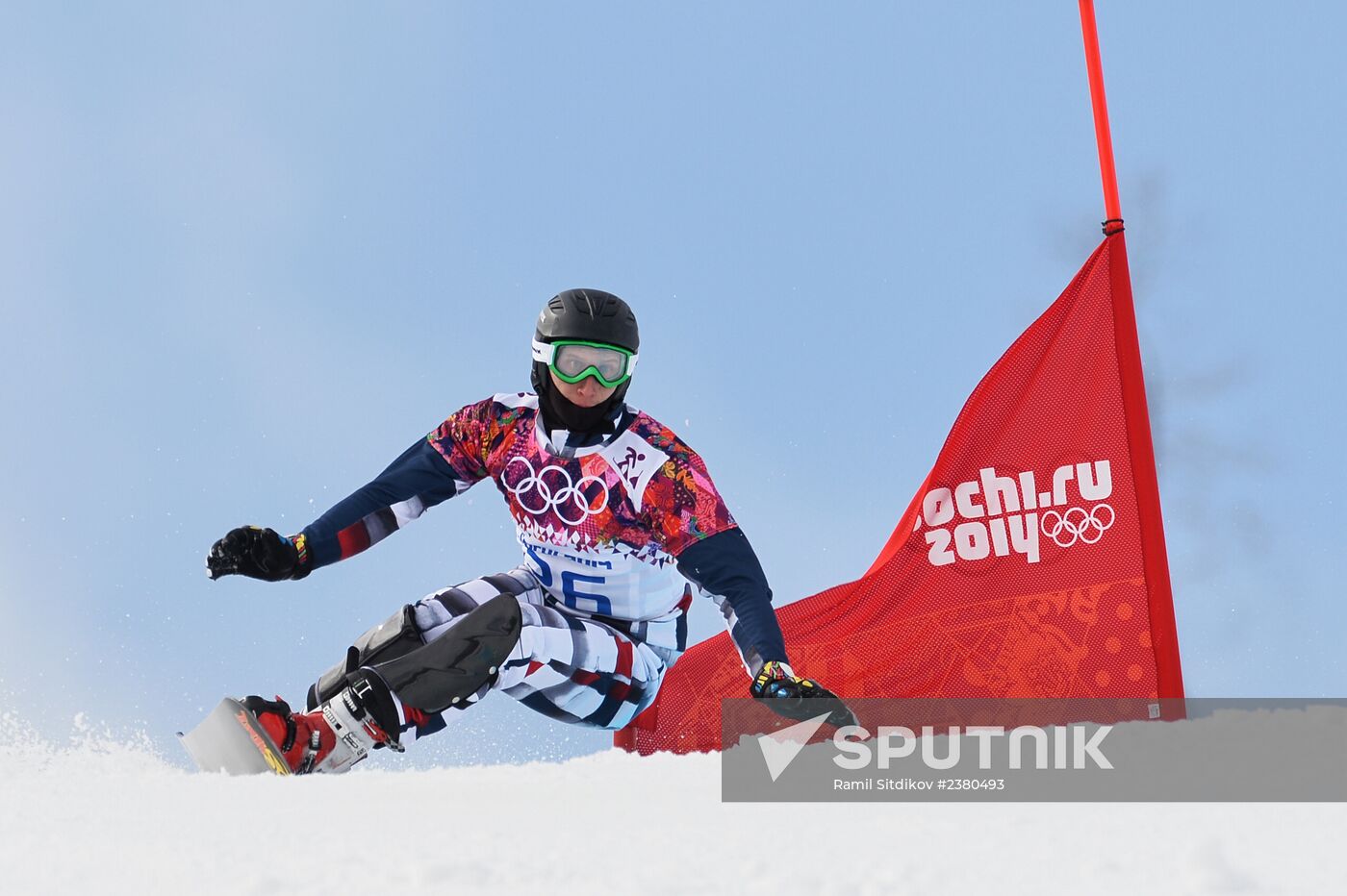 2014 Winter Olympics. Snowboarding. Men. Parallel giant slalom