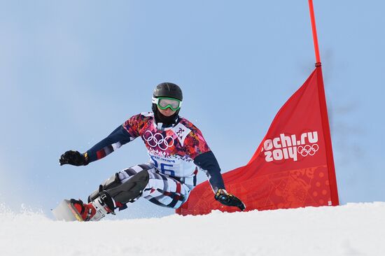 2014 Winter Olympics. Snowboarding. Men. Parallel giant slalom