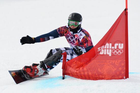 2014 Winter Olympics. Snowboarding. Men. Parallel giant slalom