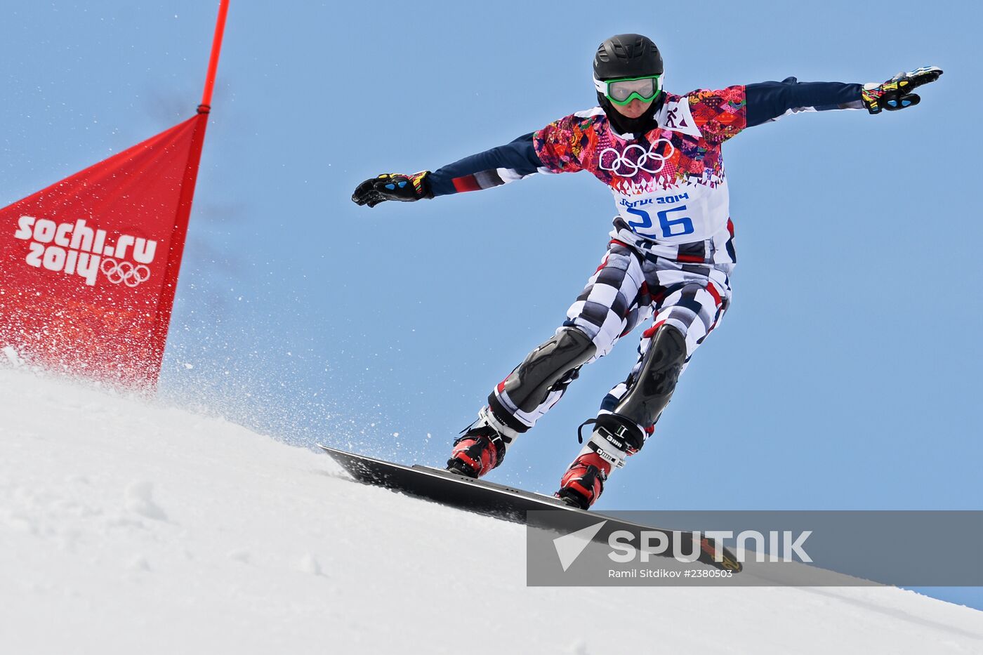 2014 Winter Olympics. Snowboarding. Men. Parallel giant slalom