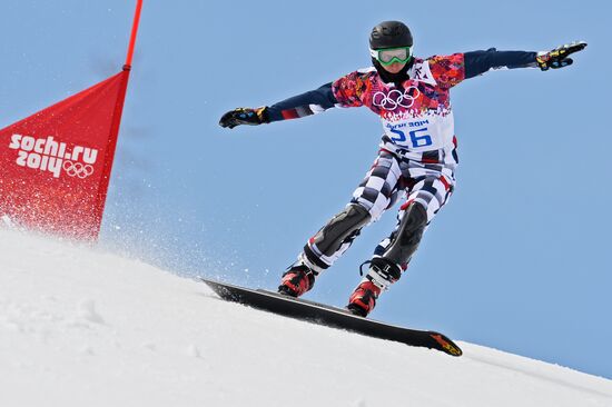 2014 Winter Olympics. Snowboarding. Men. Parallel giant slalom