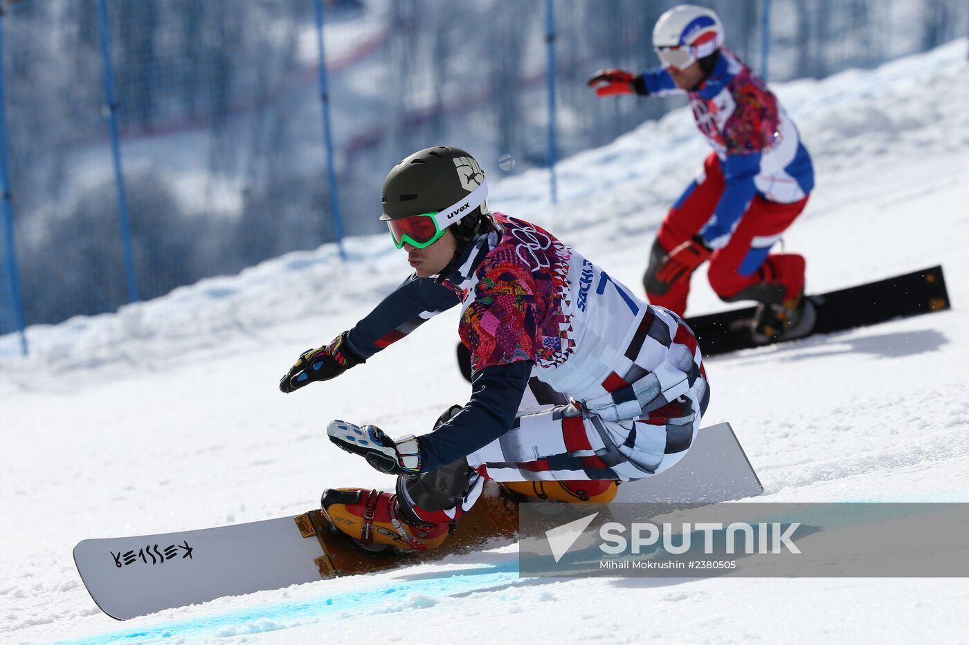 2014 Winter Olympics. Snowboarding. Men. Parallel giant slalom