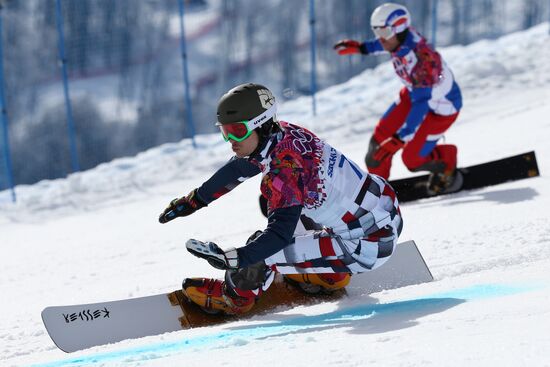 2014 Winter Olympics. Snowboarding. Men. Parallel giant slalom