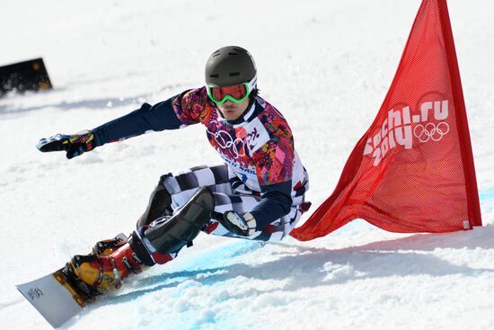 2014 Winter Olympics. Snowboarding. Men. Parallel giant slalom