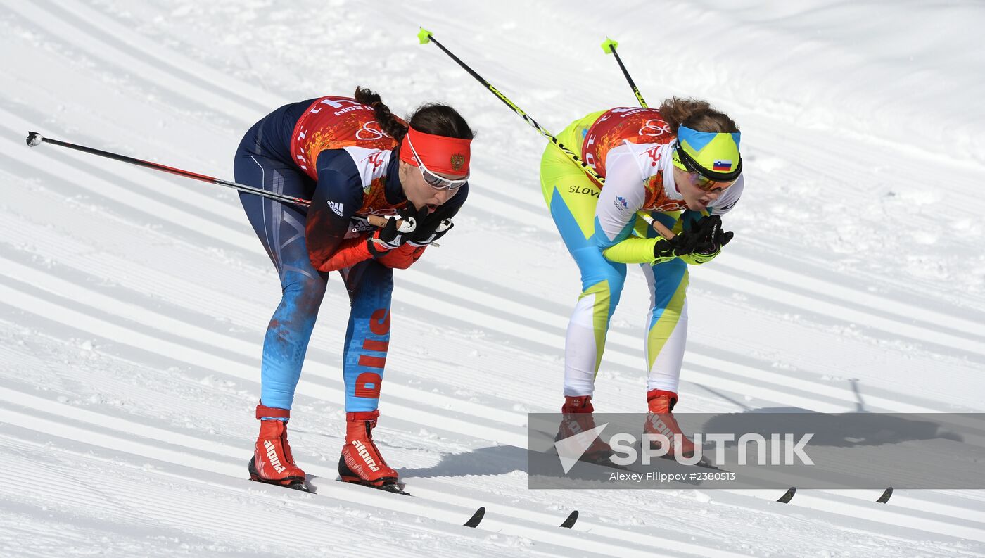 2014 Winter Olympics. Cross-country skiing. Women. Team sprint