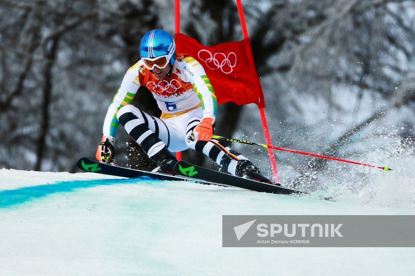 2014 Winter Olympics. Alpine skiing. Men. Giant slalom