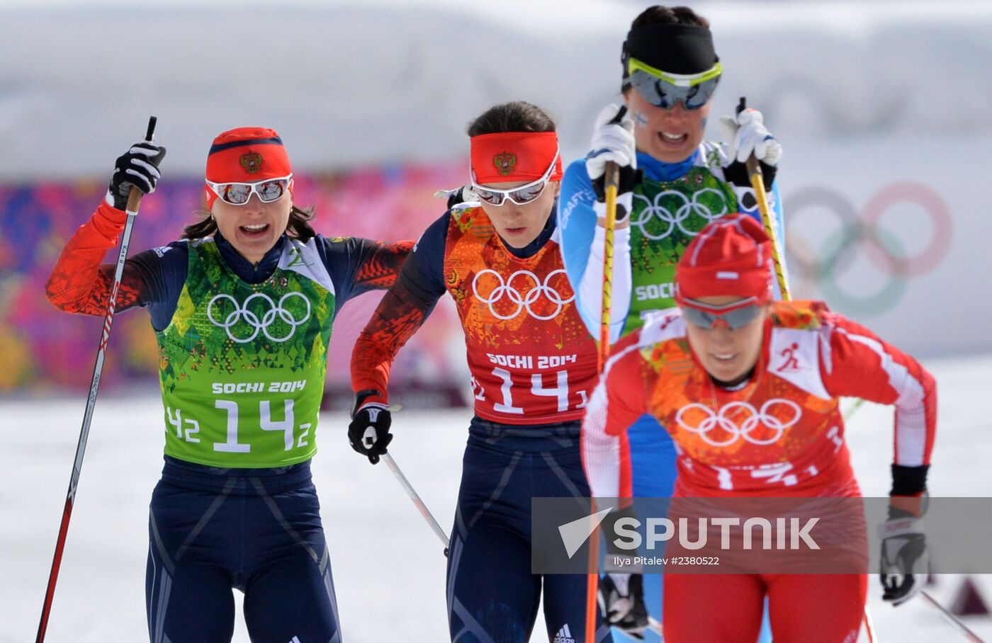 2014 Winter Olympics. Cross-country skiing. Women. Team sprint