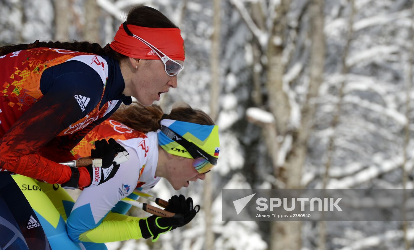 2014 Winter Olympics. Cross-country skiing. Women. Team sprint