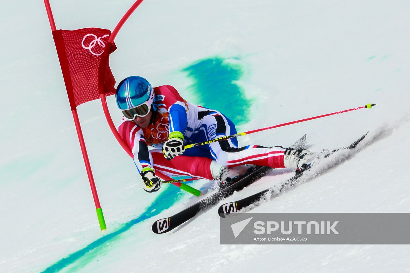 2014 Winter Olympics. Alpine skiing. Men. Giant slalom