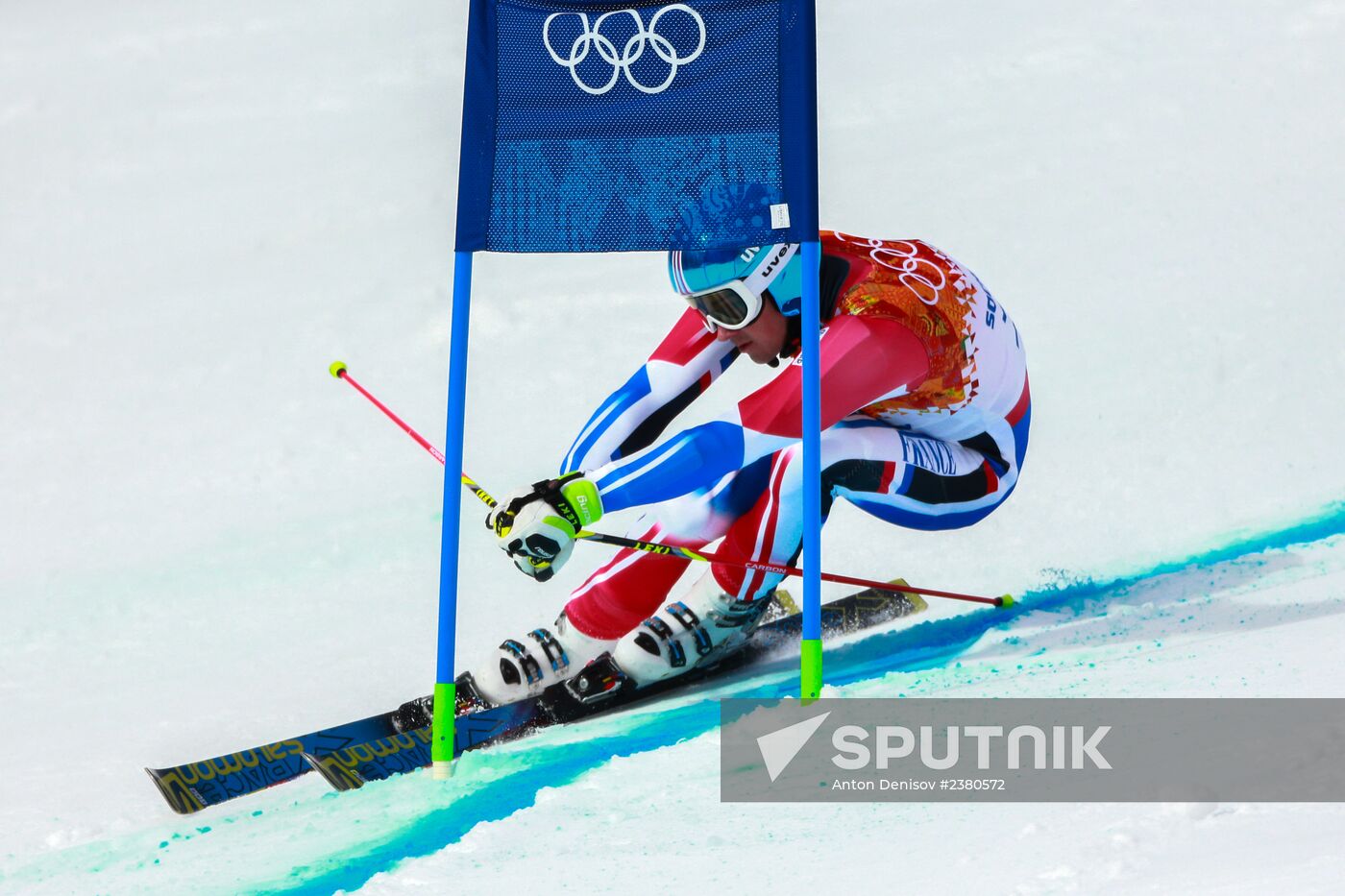 2014 Winter Olympics. Alpine skiing. Men. Giant slalom