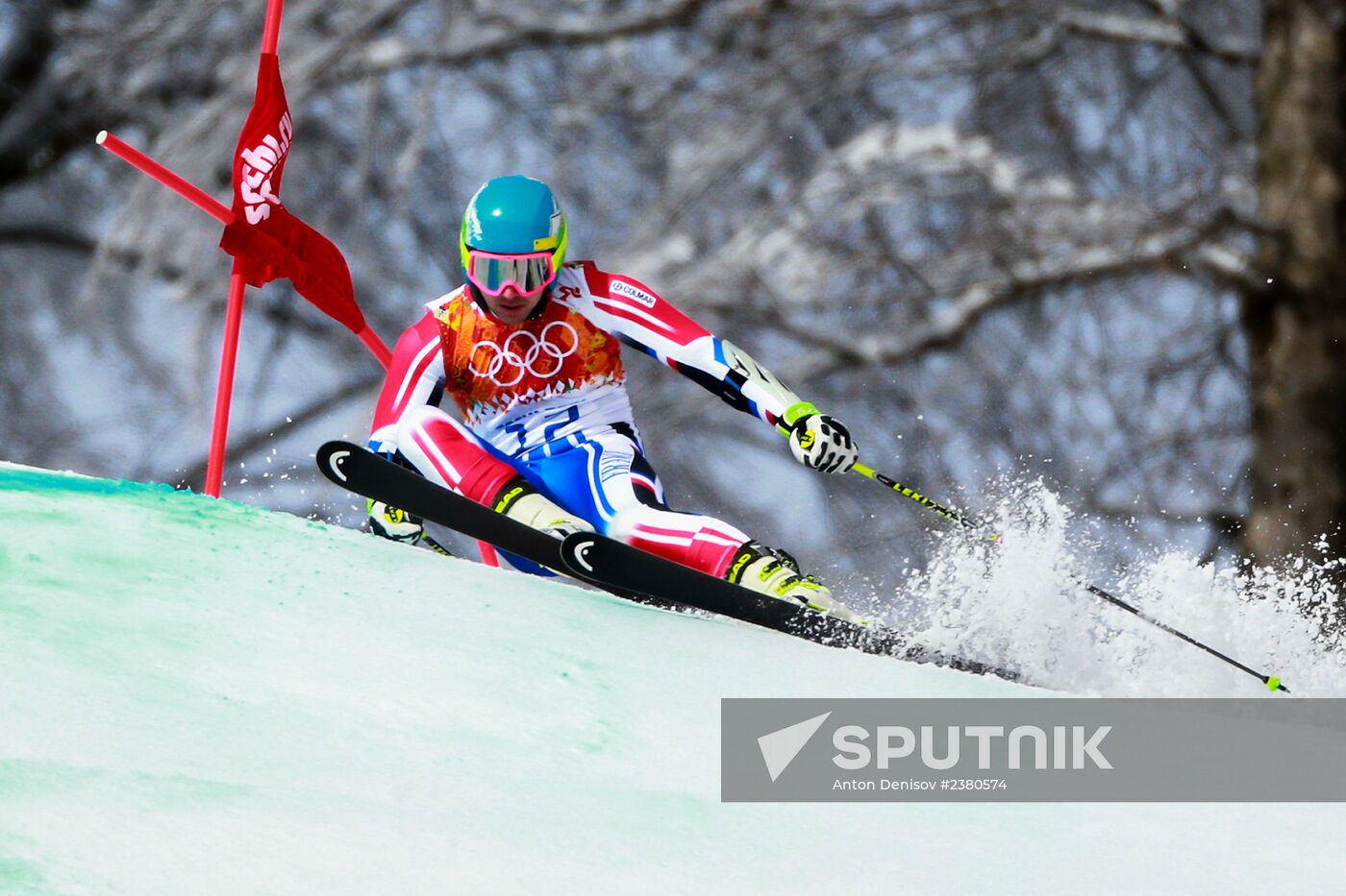 2014 Winter Olympics. Alpine skiing. Men. Giant slalom