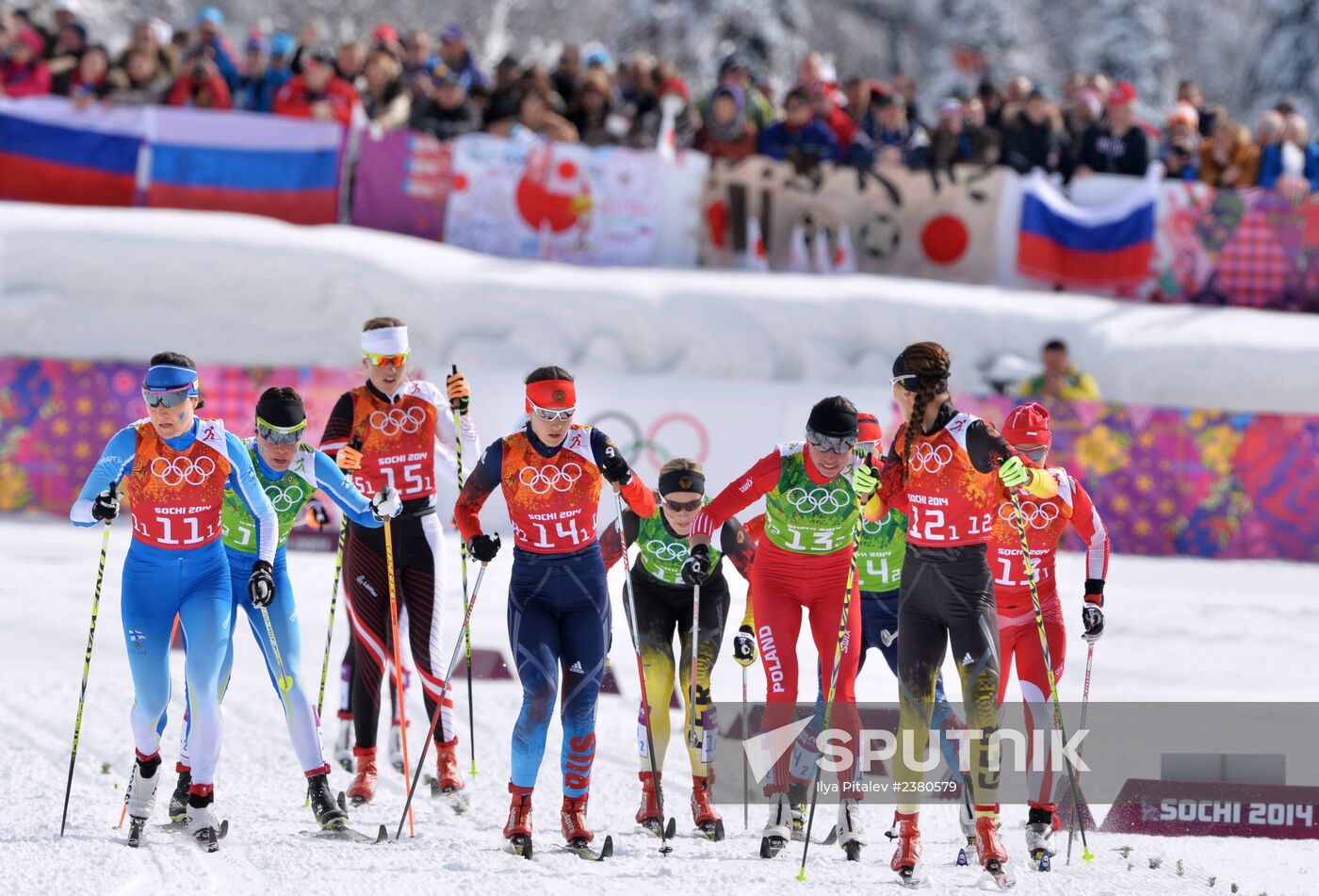 2014 Winter Olympics. Cross-country skiing. Women. Team sprint