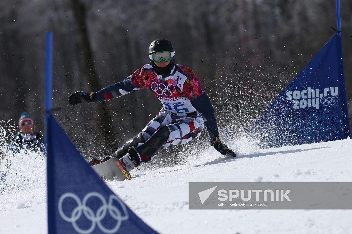 2014 Winter Olympics. Snowboarding. Men. Parallel giant slalom