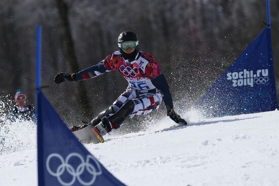 2014 Winter Olympics. Snowboarding. Men. Parallel giant slalom