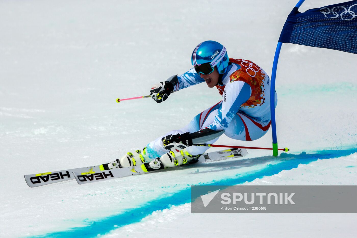 2014 Winter Olympics. Alpine skiing. Men. Giant slalom