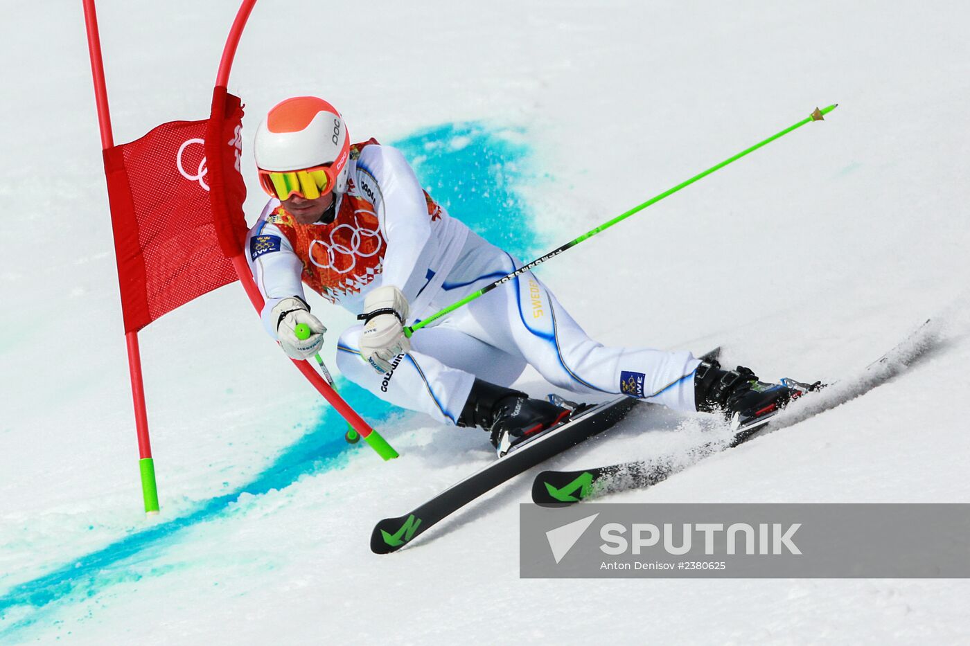 2014 Winter Olympics. Alpine skiing. Men. Giant slalom