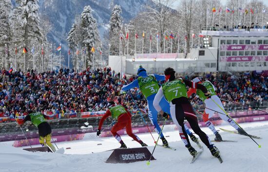 2014 Winter Olympics. Cross-country skiing. Men. Team sprint