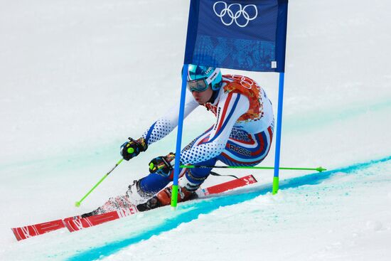2014 Winter Olympics. Alpine skiing. Men. Giant slalom