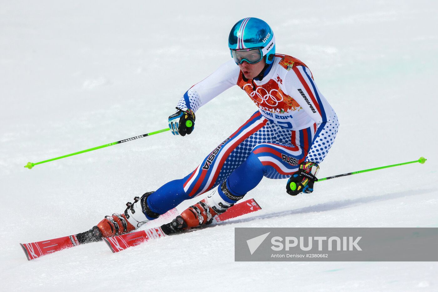 2014 Winter Olympics. Alpine skiing. Men. Giant slalom