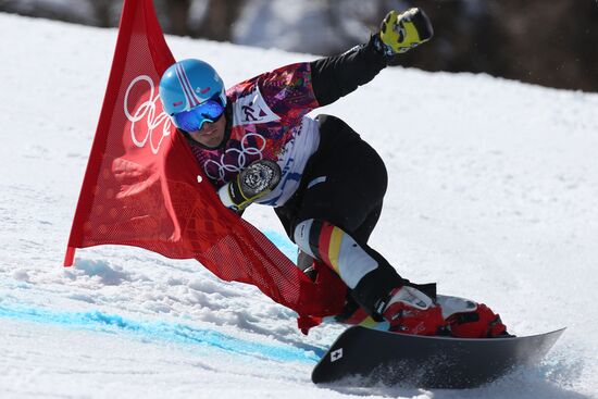 2014 Winter Olympics. Snowboarding. Men. Parallel giant slalom
