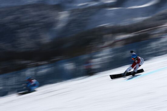 2014 Winter Olympics. Snowboarding. Women. Parallel giant slalom. Quarter-finals