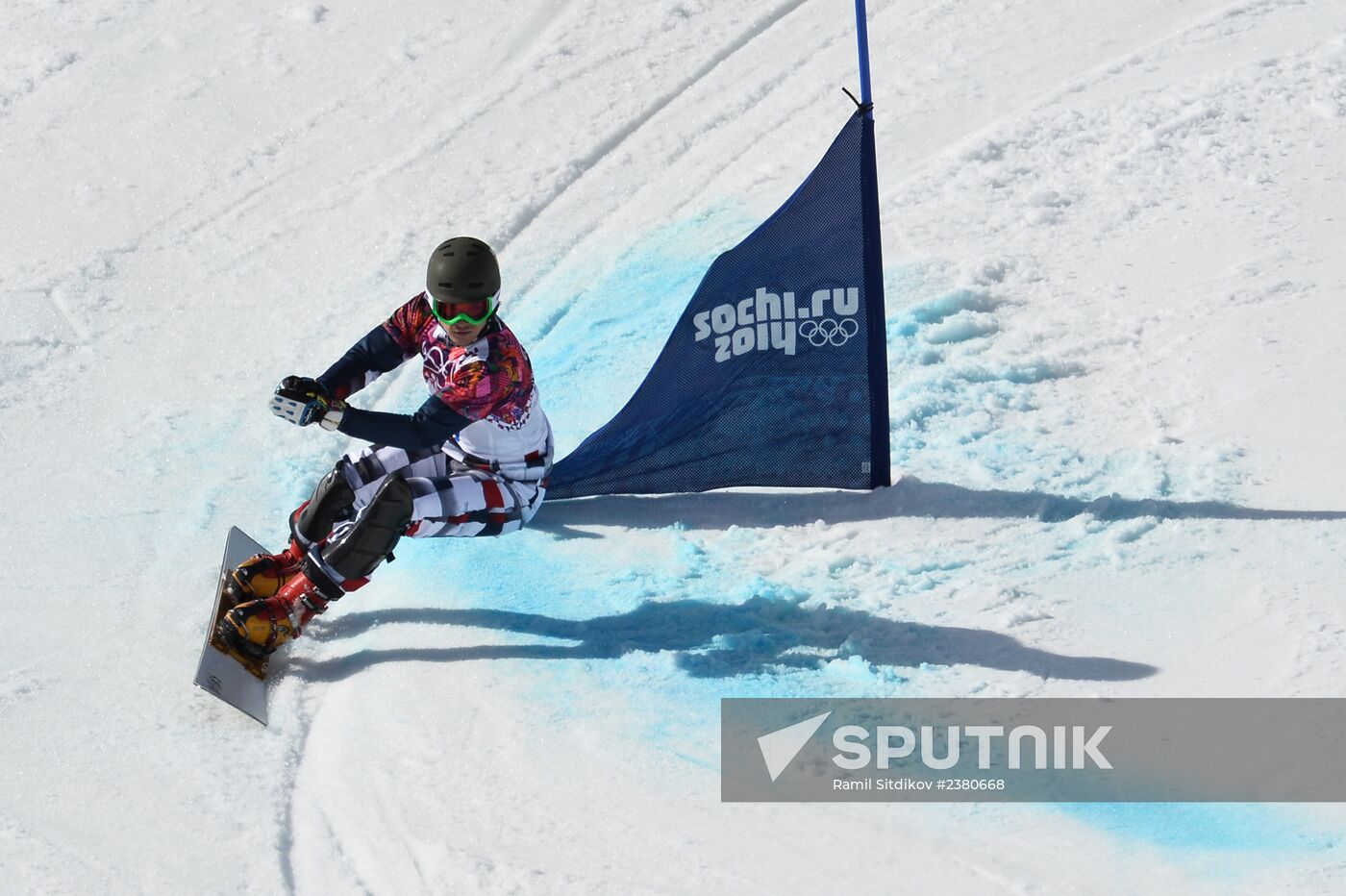 2014 Winter Olympics. Snowboarding. Men. Parallel giant slalom