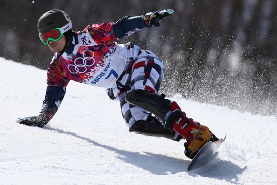 2014 Winter Olympics. Snowboarding. Men. Parallel giant slalom