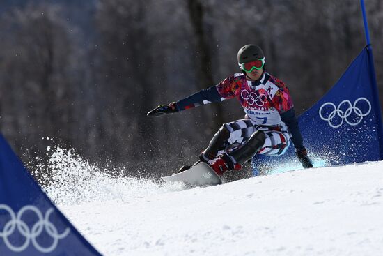 2014 Winter Olympics. Snowboarding. Men. Parallel giant slalom