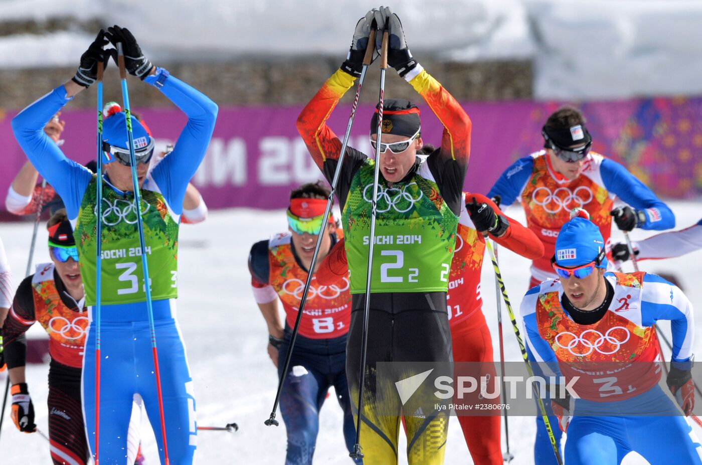 2014 Winter Olympics. Cross-country skiing. Men. Team sprint