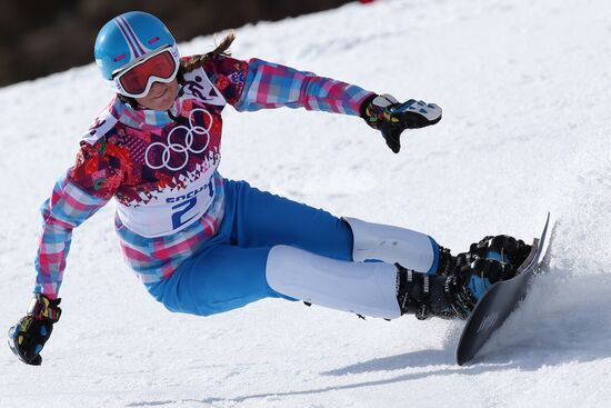 2014 Winter Olympics. Snowboarding. Women. Parallel giant slalom. Quarter-finals