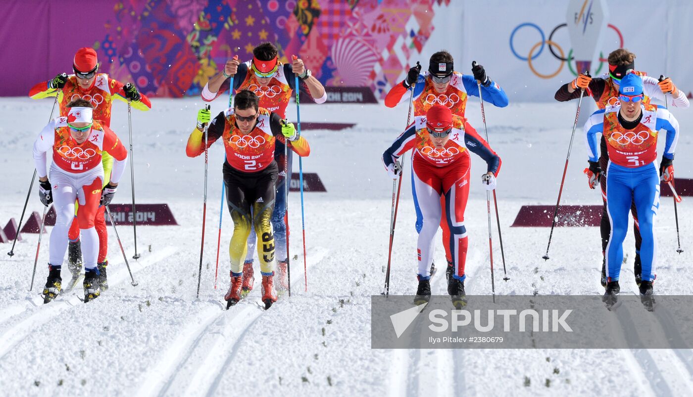 2014 Winter Olympics. Cross-country skiing. Men. Team sprint