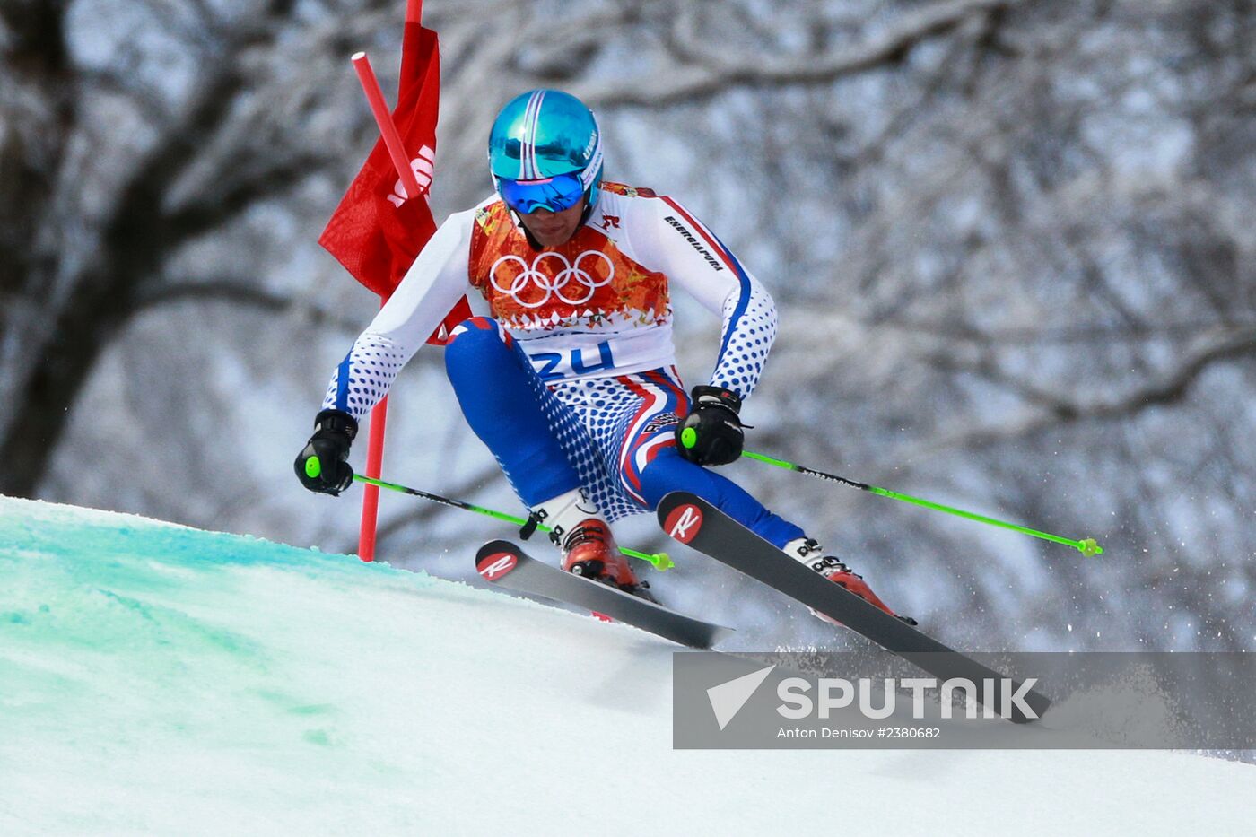 2014 Winter Olympics. Alpine skiing. Men. Giant slalom