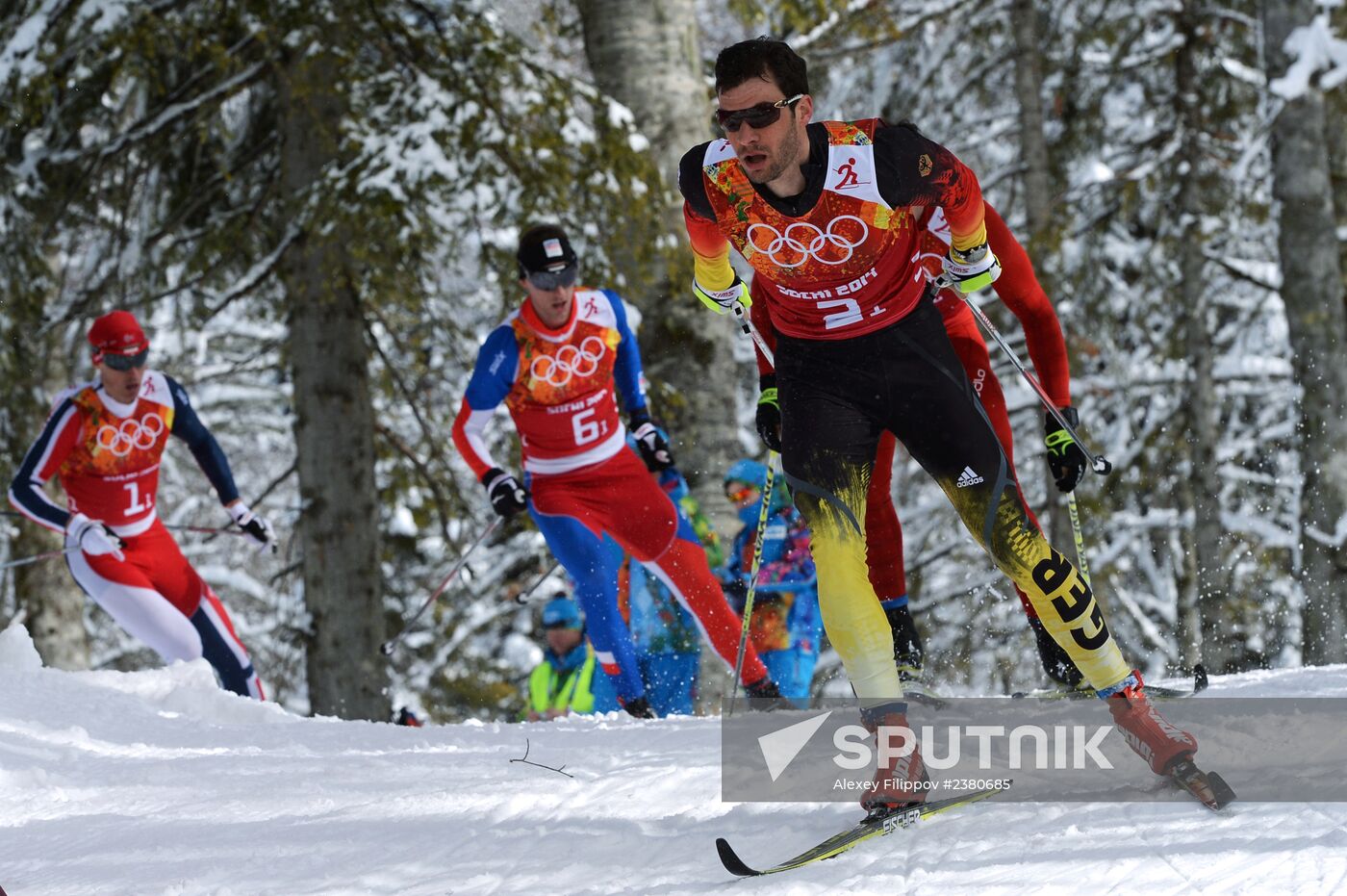 2014 Winter Olympics. Cross-country skiing. Men. Team sprint