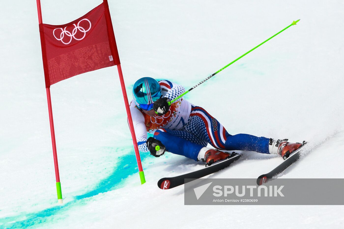 2014 Winter Olympics. Alpine skiing. Men. Giant slalom