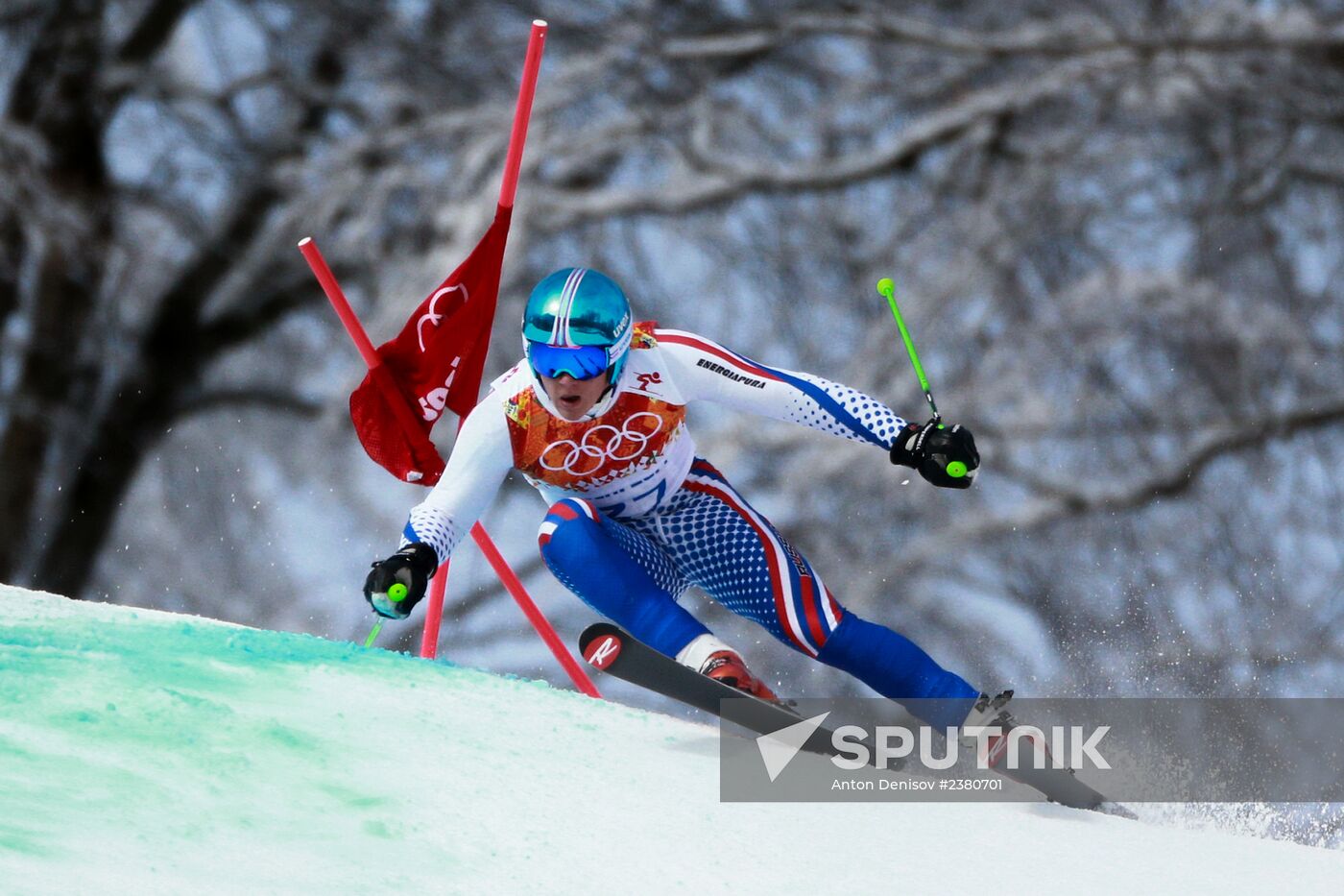 2014 Winter Olympics. Alpine skiing. Men. Giant slalom