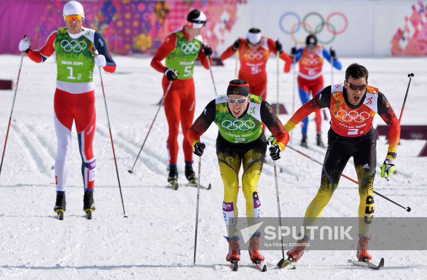 2014 Winter Olympics. Cross-country skiing. Men. Team sprint